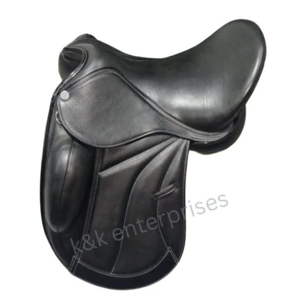 Genuine Leather English Dressage Horse Saddle Black 16'' to 18''